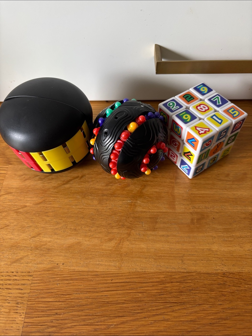 Black Puzzle Ball Toy with Multicolor Beads - Kids Toys